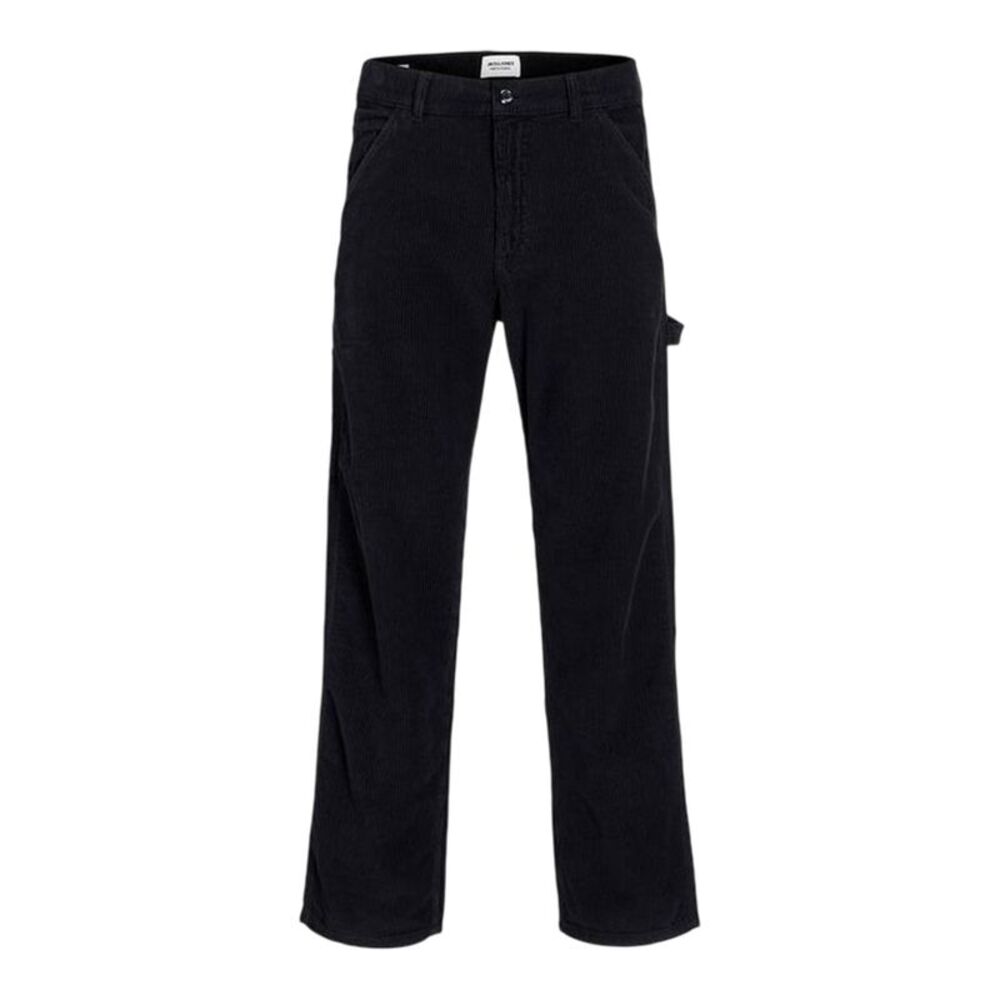 Jack And Jones Mens Corduroy Straight Leg Pants / Black